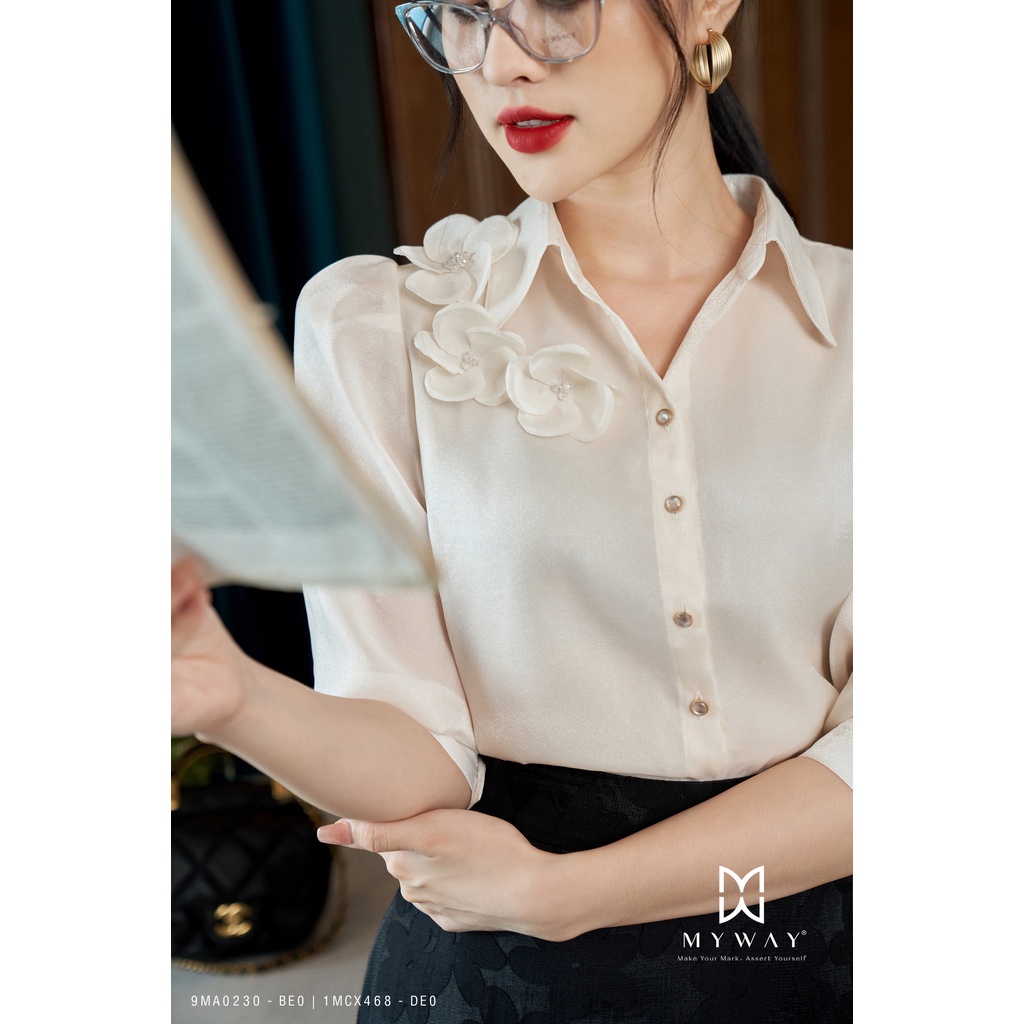 Áo Sơ Mi Nữ Công Sở MY WAY Tay Lỡ Sang Trọng 9MA0230