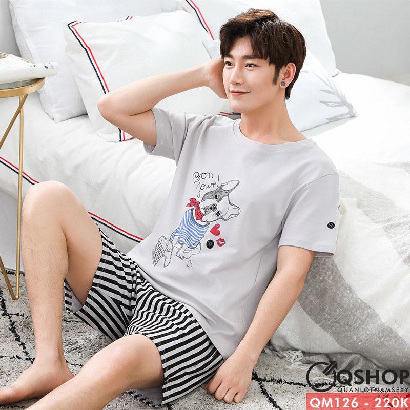 BỘ BỘ NAM THUN COTTON QM126