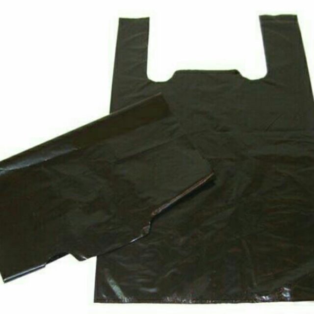 1kg túi bóng đen hai quai đựng rác