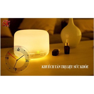 [Combo 1 đèn+1 tinh dầu] ĐÈN NGỦ AROMA KHUẾCH TÁN TINH DẦU SÓNG SIÊU ÂM THANH LỌC KHÔNG KHÍ- ĐỔI 7 MÀU KÈM REMOTE