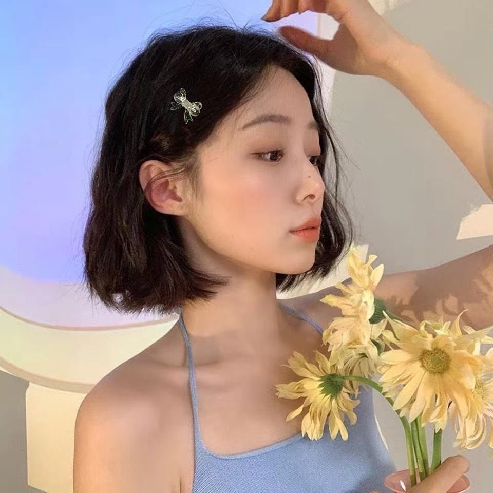 ✨✨Kẹp Tóc Nơ Trong Suốt Đơn Giản Phong Cách Hàn Quốc Dễ Thương Dành Cho Nữ