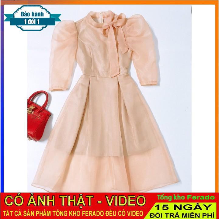 [ xả kho ] MiD Đầm voan hai lớp V1254 tay lỡ thiết kế Mie Design kèm ảnh thật