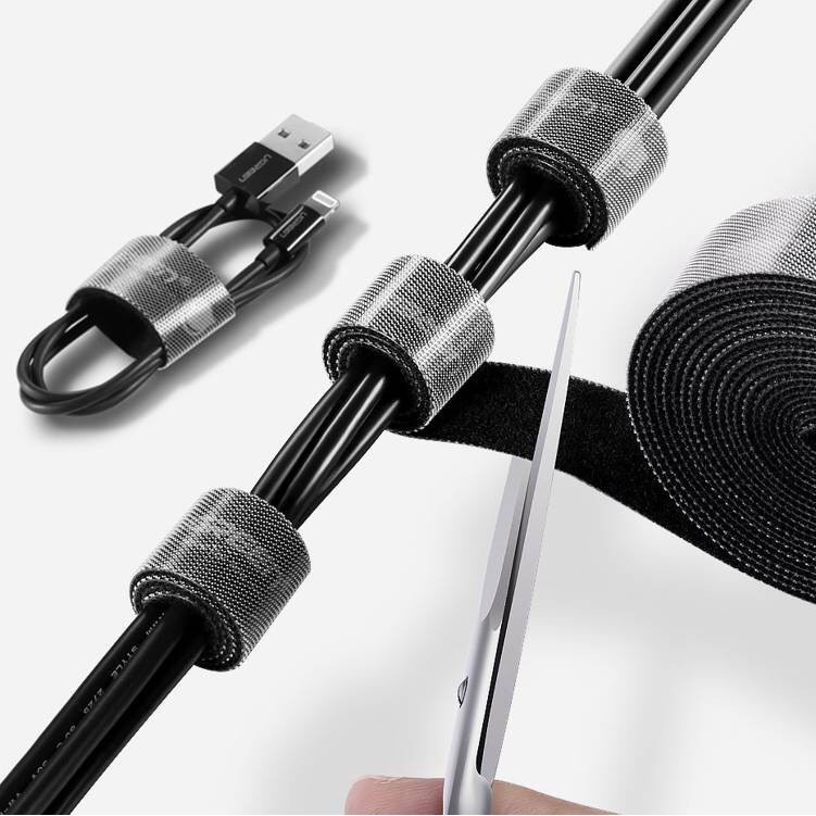 Cuộn dây quấn velcro UGREEN cố định dây cáp chống rối tiện lợi - Hàng phân phối chính hãng - Bảo hành 18 tháng