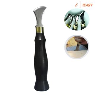 IE❤Stylish Leather Craft DIY Shallow Round Ebony Handle Leather Edge Press Line Kit