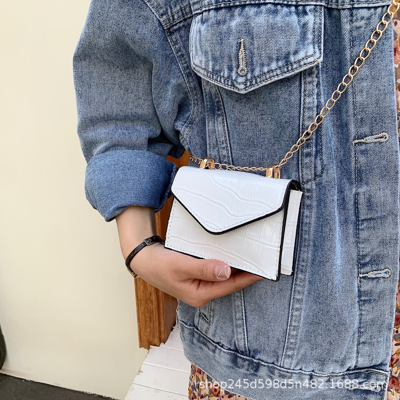 Túi Đeo Vai Hình Vuông Cỡ Nhỏ Họa Tiết Vân Đá Kiểu Âu Mỹ retro Thời Trang Mùa Xuân Cho Nữ 2022