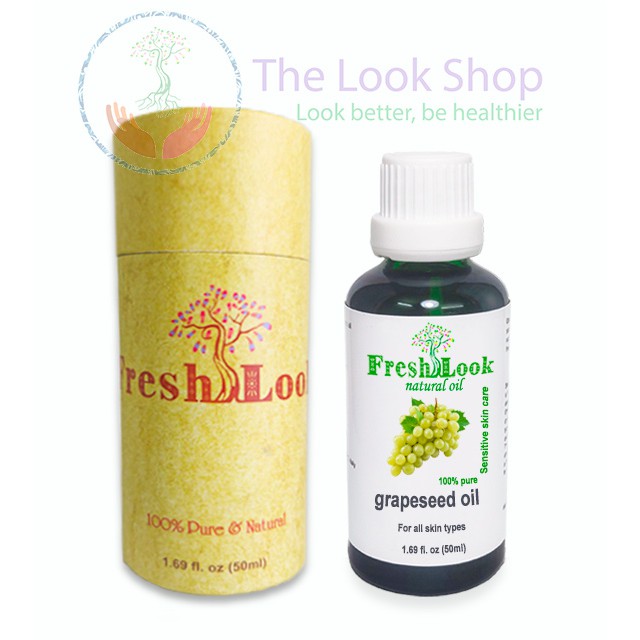 Dầu hạt nho nguyên chất Grapeseed oil FreshLook 50ml- Dầu tự nhiên dưỡng da, pha tinh dầu
