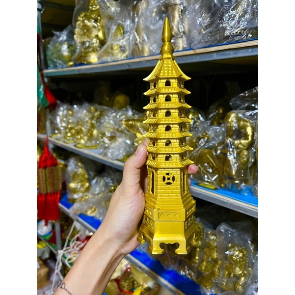 Tháp Văn Xương 7 tầng cao 32cm Vật Phẩm Phong Thuỷ Cầu Sự Nghiệp Thăng Tiến Đỗ Đạt