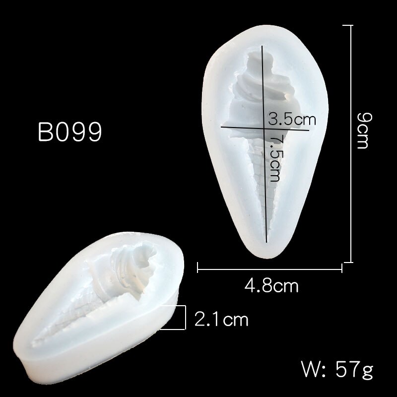 Khuôn silicon làm bánh đa năng tiện dụng hình cây kem xinh xắn