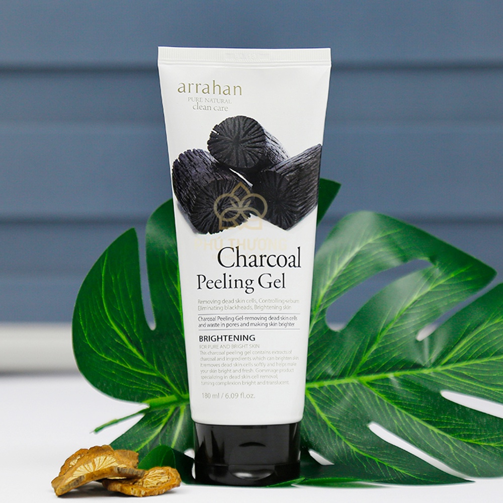 Tẩy da chết Than hoạt tính Arrahan Charcoal Peeling Gel 180ml