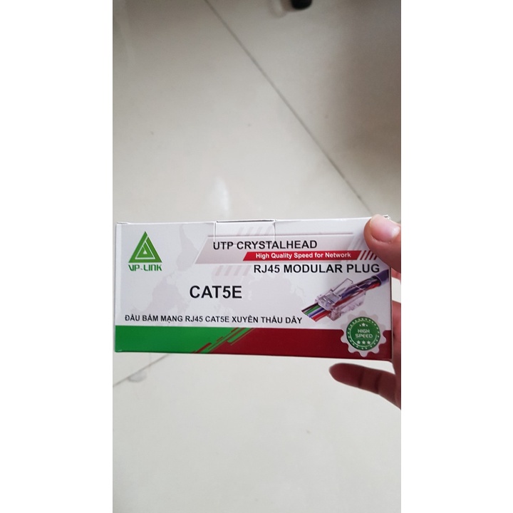 Đầu Mạng Rj45 Vp-Link Cat6e Xuyên Thấu