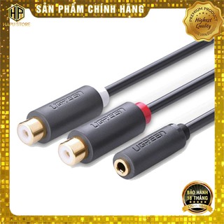 Cáp chuyển đổi 3.5mm sang 2 đầu rca ugreen 10562 chính hãng - hapustore