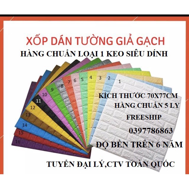 XỐP DÁN TƯỜNG GIẢ GẠCH TIÊU ÂM CÁCH NHIỆT GIÁ RẺ HÀ NỘI