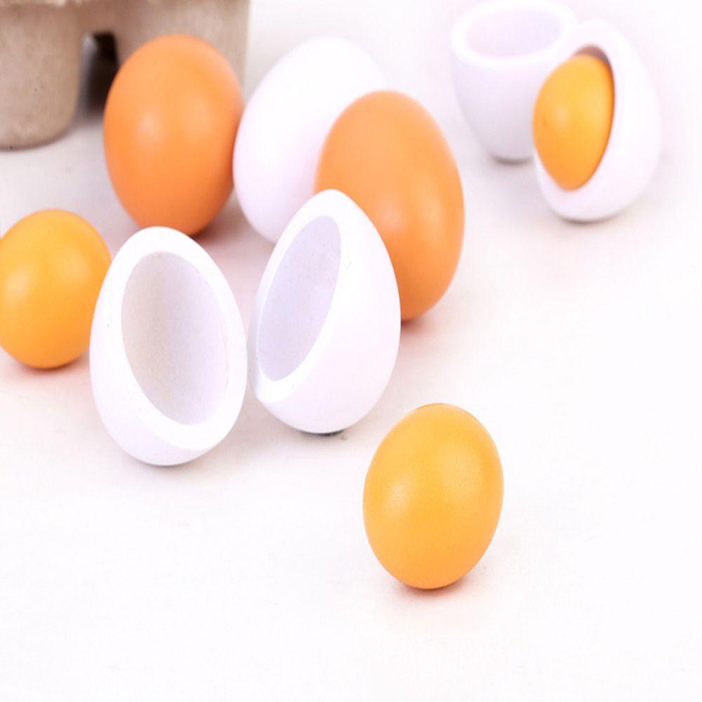 Bộ Đồ Chơi Trứng Giả Bằng Gỗ Không Độc Hại 1 Cái Cho Trẻ Em