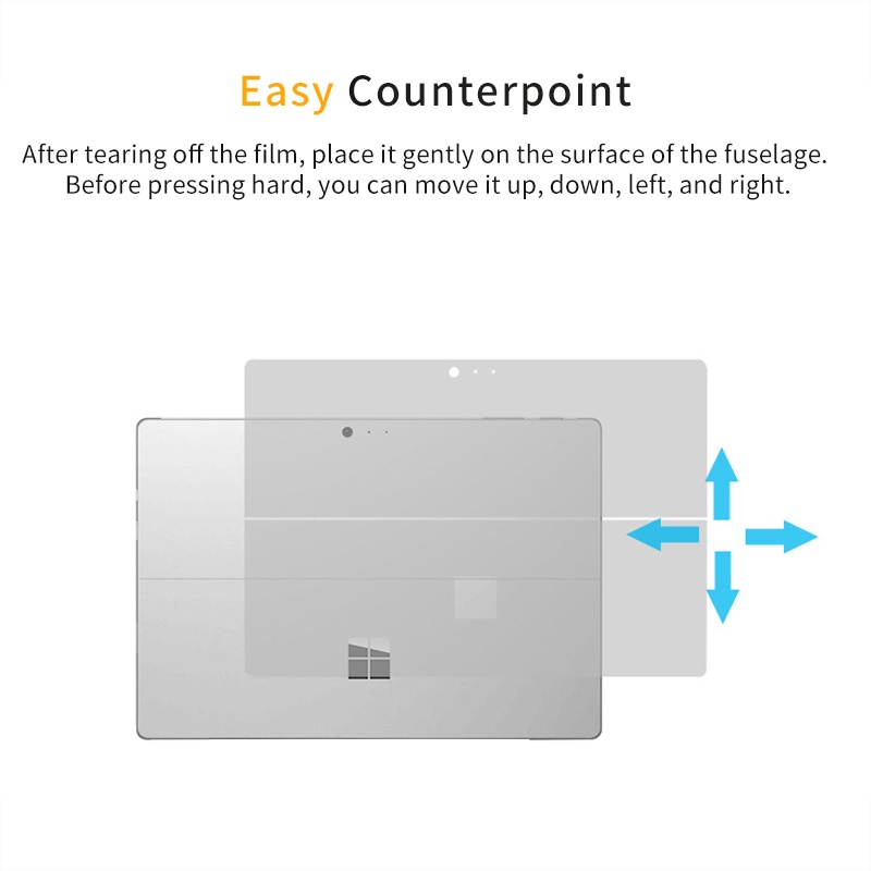 Miếng Dán Bảo Vệ Lưng Máy Microsoft Surface Pro 7 / 6 / 5 / 4 / 3 Surface Pro X Pro 8 Pro 9 GO 2 Bằng Chất Liệu vinyl