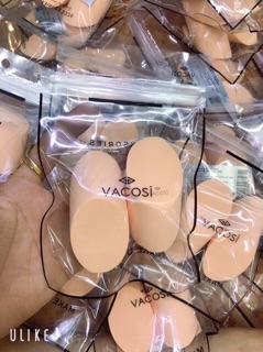 Bông phấn Vacosi xúc xích 2 ông phấn mousse