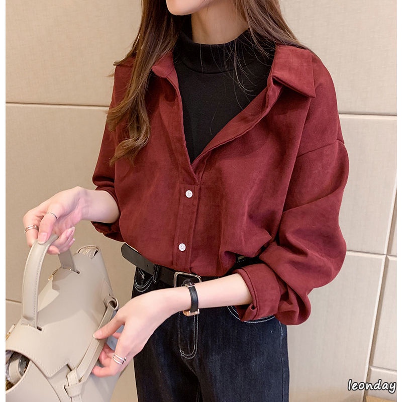 Áo Sơ Mi Dài Tay Cổ Cao Giả Hai Lớp Phong Cách Hong Kong Cổ Điển Cho Nữ | BigBuy360 - bigbuy360.vn