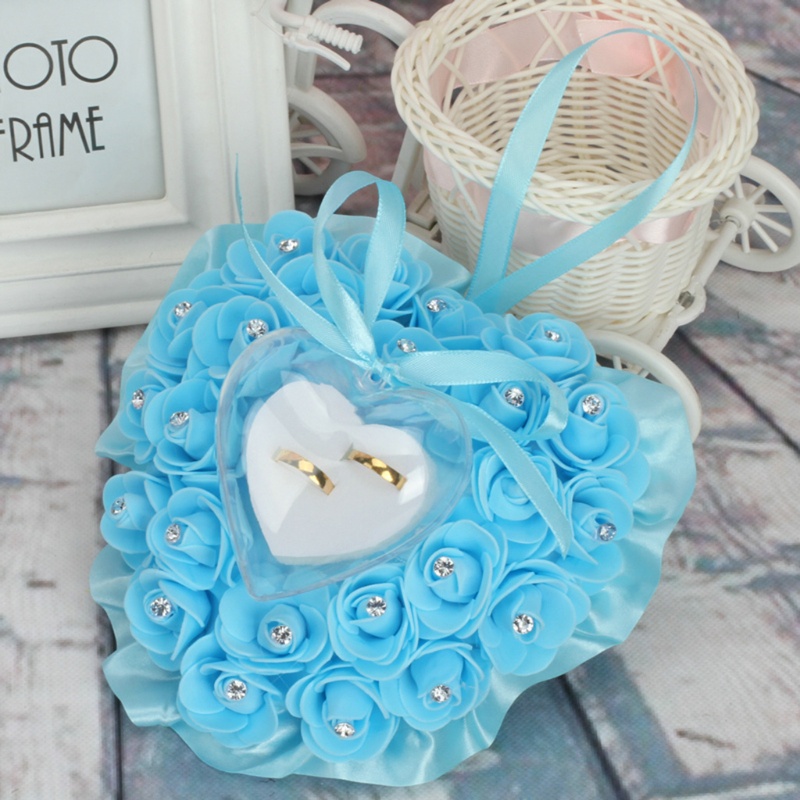 Flgo Hộp Đựng Nhẫn Cưới Hình Trái Tim Bằng Nhung Vintage Hoàn Hảo Cho Cô Dâu Đính Hôn