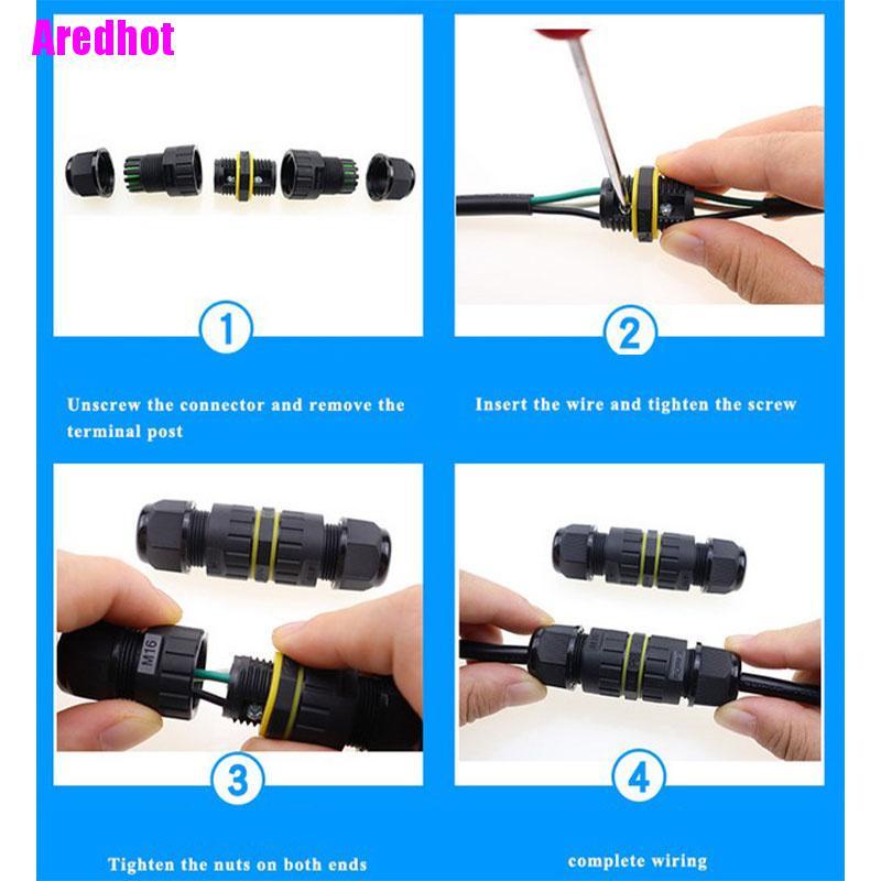 Đầu Nối Dây Điện Chống Thấm Nước Ip68 3Pin M16 Chuyên Dụng