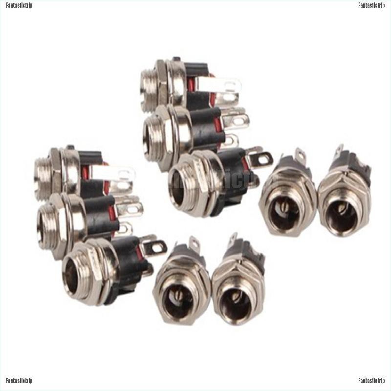 10 Đầu Nối Kim Loại Cho Dòng Điện DC 5.5mm X