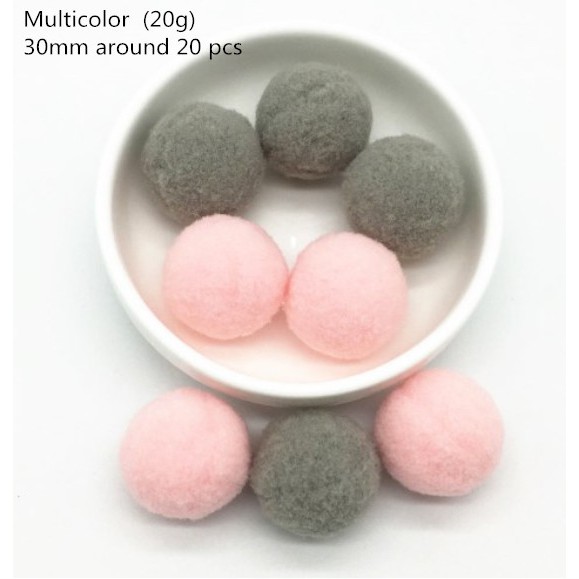 20G 8/10/15/20/25/30mm Quả cầu lông mềm dùng để trang trí