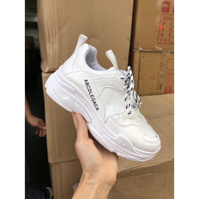 [Hàng Sẵn ] Giày thể thao full trắng ABC( lưu ý size in trên mặt giày là để trang trí ) Cao Cấp