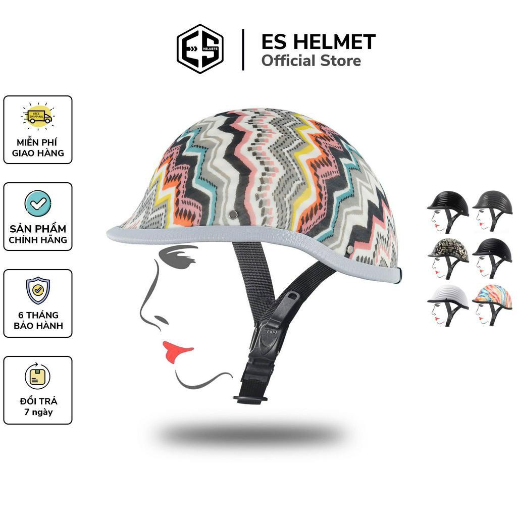 Mũ bảo hiểm ES Helmet nửa đầu Vỏ Sò nữ chính hãng