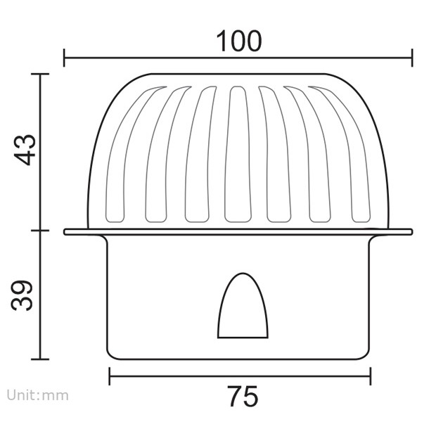 Thoát sàn ban công inox TS100-D90