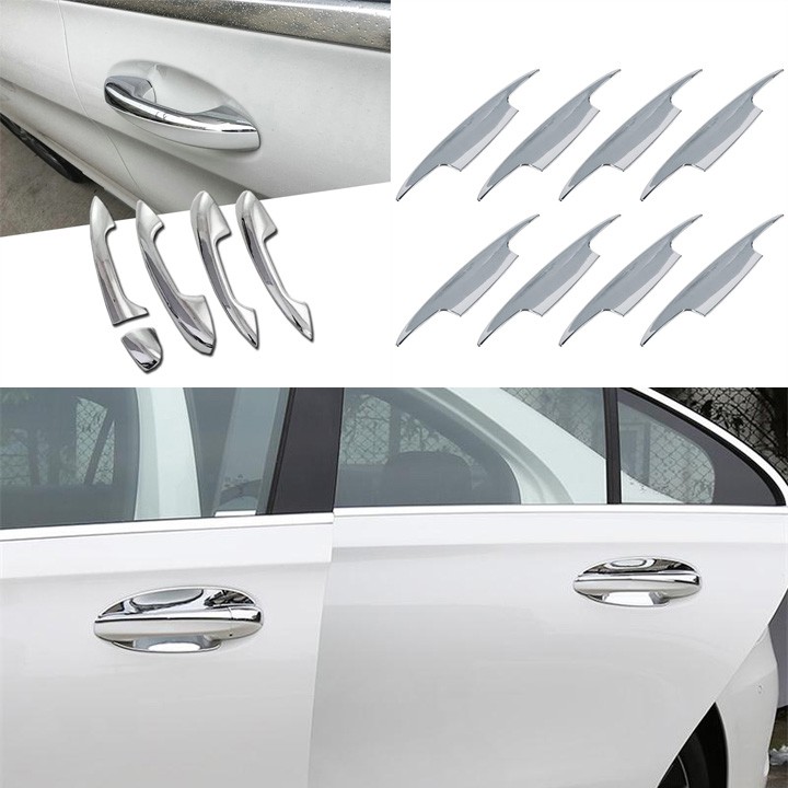 Bộ ốp chén cửa, tay cầm cửa xe Mercedes GLC (200,250,300) - mạ Crom