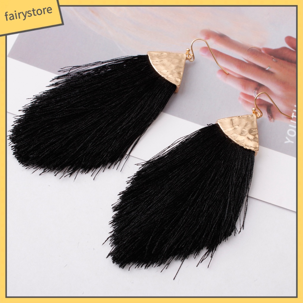 Bông tai tua rua dài thời trang cá tính cho nữ