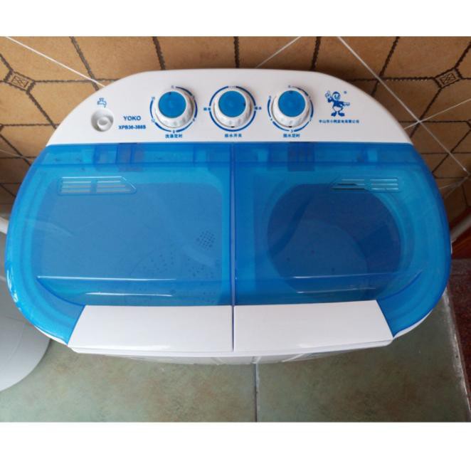 Máy giặt mini 2 lồng cao cấp tiện dụng, máy giặt 2 lồng giặt được 3,6kg quần áo chế độ vắt tốt