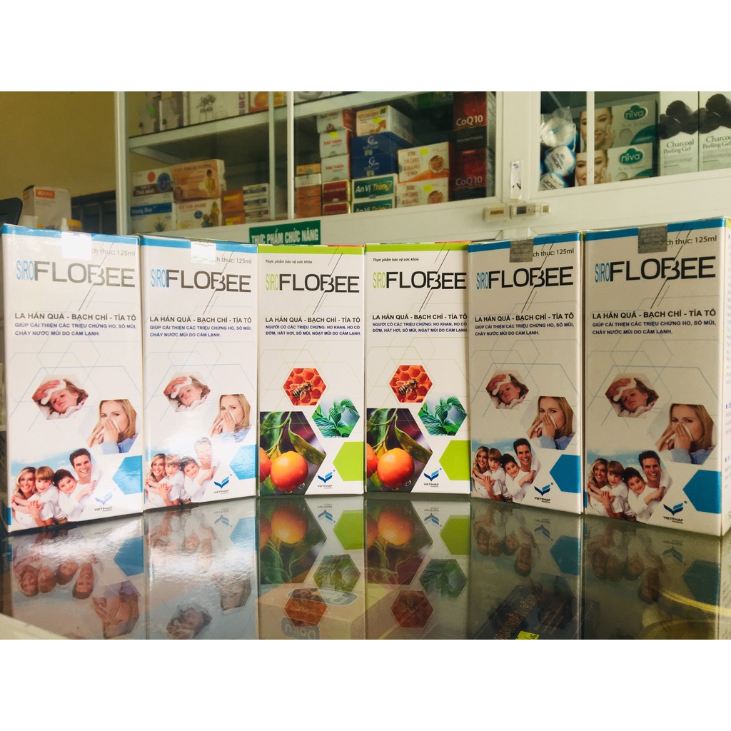 FLOBEE  Siro ho giúp giảm ho gió ho khan sổ mũi cảm lạnh Chai125ml