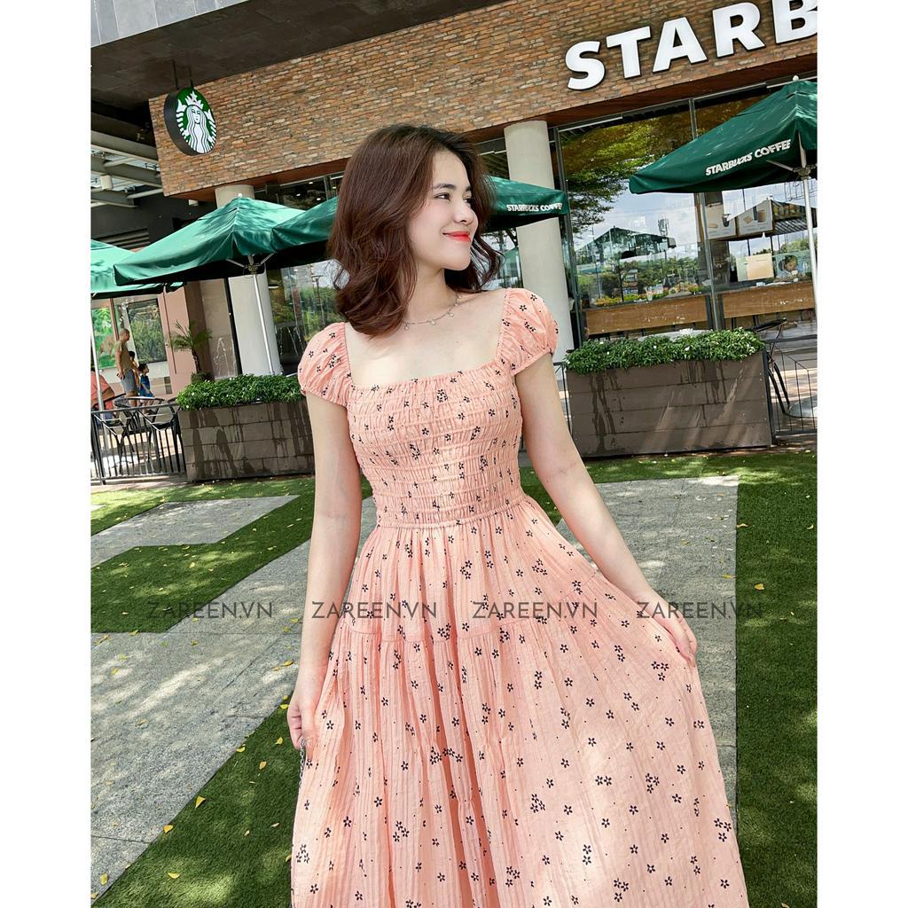 ZAREEN | ĐẦM HOA THUN CHỈ ZAREEN DAX70 - HỒNG DÂU