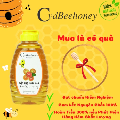 Mật Ong Chanh Đào Nguyên Chất, Tăng Cường Đề Kháng , Sức Khỏe, Làm Đẹp CvdBeehoney 500g