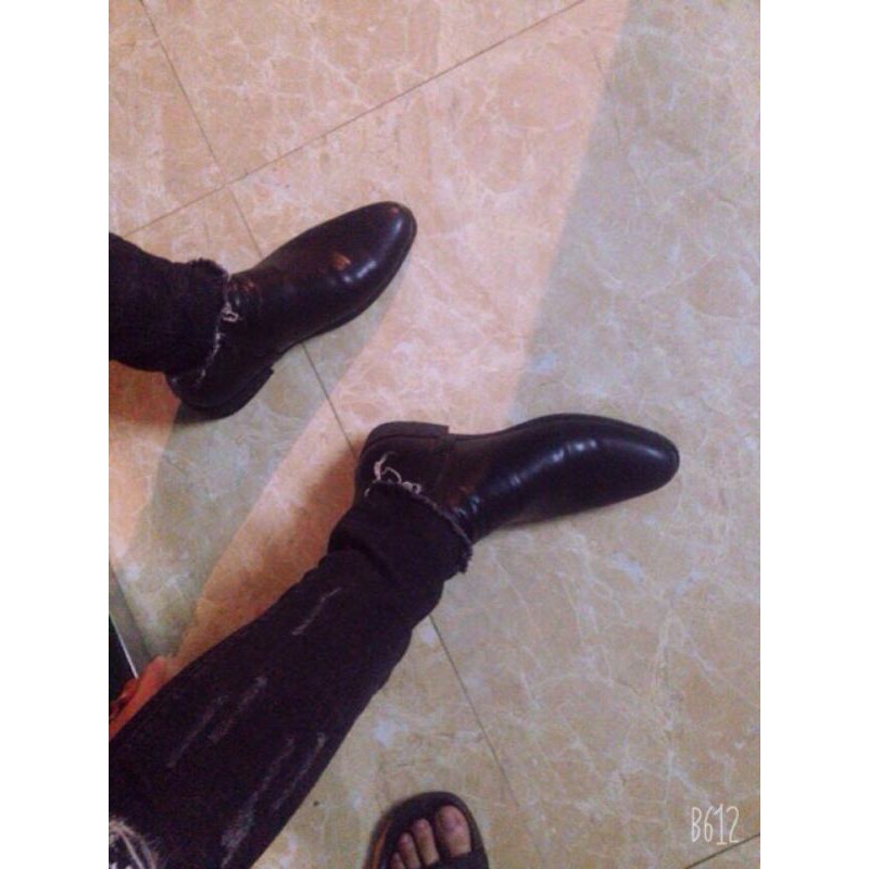 Giày Chelsea Boots Nam Classic Tăng Chiều Cao - Da Bò Siêu Êm