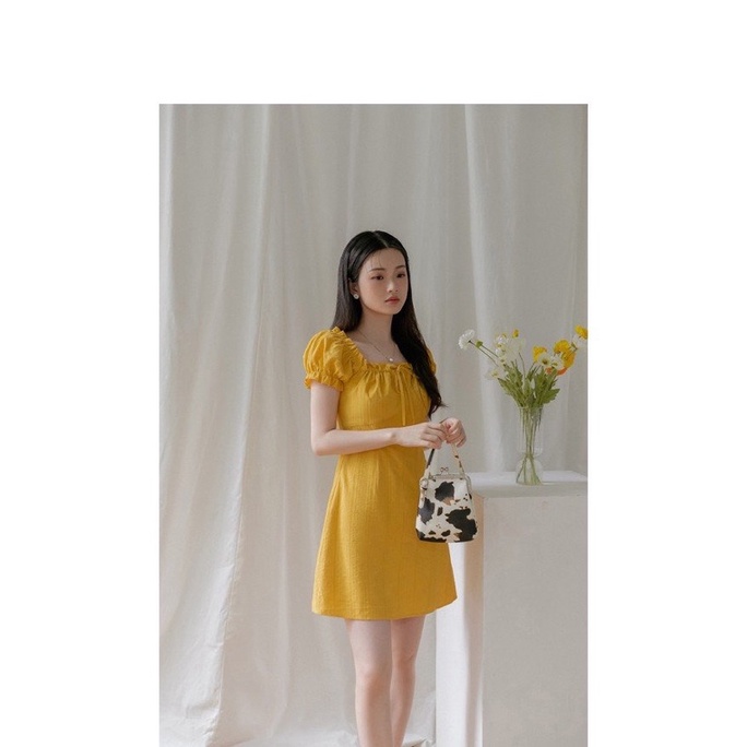 Đầm dáng suông bèo lai  phong cách Retro kiểu Pháp tiểu thư dễ thương -Thời Trang VADA (Đ47)