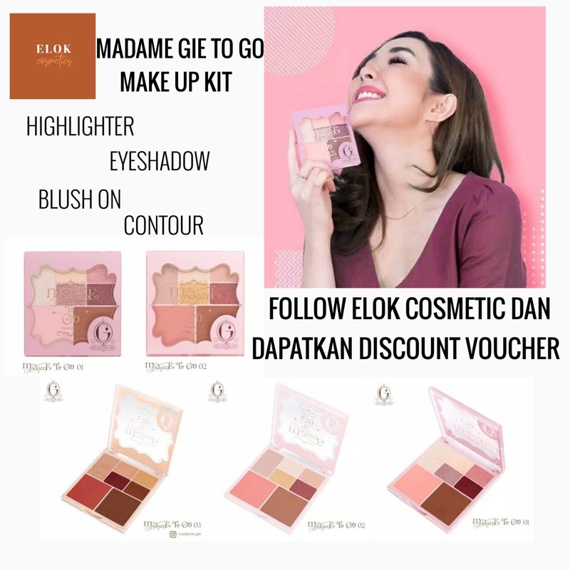 (hàng Mới Về) Bảng Phấn Mắt / Má Hồng / Tạo Khối / Bắt Sáng Trang Điểm Elok