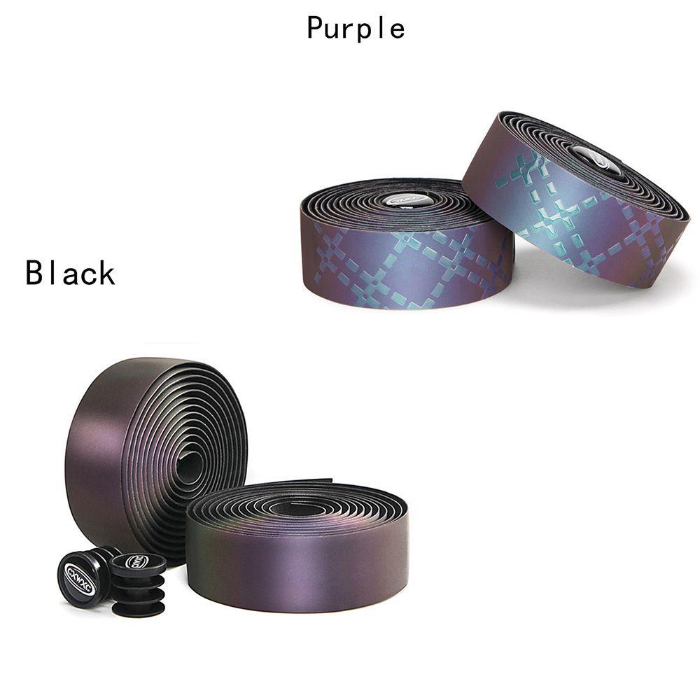 1 Cặp Băng Quấn Tay Lái Xe Đạp Bằng Da PU Phát Quang