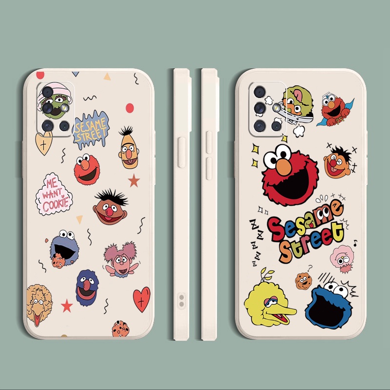 Ốp lưng samsung viền vuông A31/ A51/ A71/ A13/ A33/ A53/ A12/ A22/ A32/ A52/ A02S/ A03S/ A21S SESAME STREET