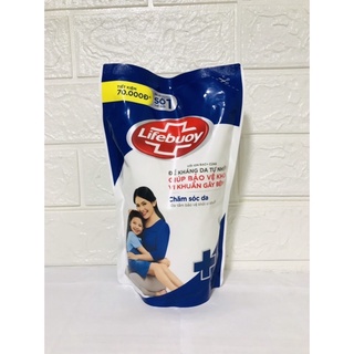 Sữa tắm Lifebuoy túi xanh chăm sóc da 850g tiện lợi