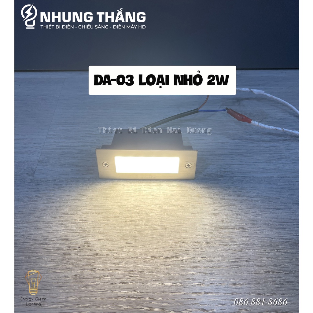 Đèn Âm Tường,Chân Cầu Thang DA-03 - Chống Nước IP65 - Mặt Nhôm Cao Cấp - Bảo Hành 1 Năm - Có Video