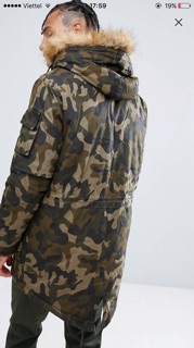 Áo parka Bershka nam