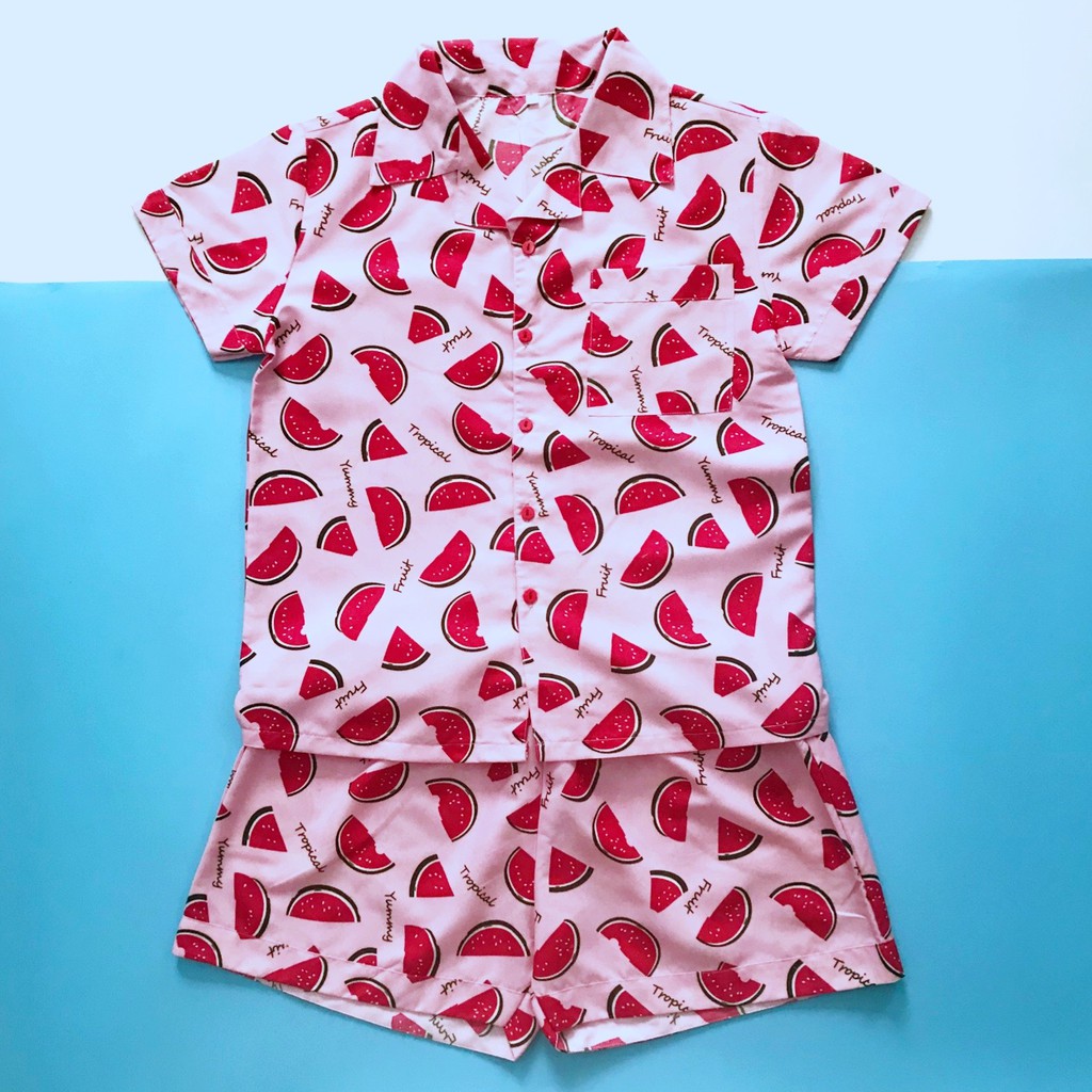 Bộ Pijama mặc nhà mặc ngủ quần đùi nữ vải kate thái mịn đẹp không nhăn size 50-65kg nhiều mẫu
