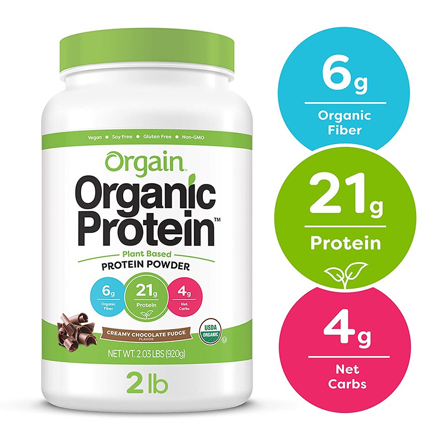 Protein Organic Orgain, Bột Đạm Hữu Cơ, Pha Sữa, Làm Bánh, Vị SuperFood, Vanilla, chocolate, Bơ đậu phộng