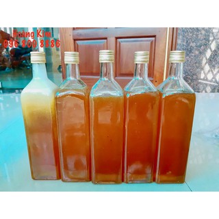 [KÈM QUÀ TẶNG] Mật ong rừng nguyên chất 100% – Mật ong ruồi Khánh Hoà chai 1 lít + Tặng kèm hũ hạt đác rim