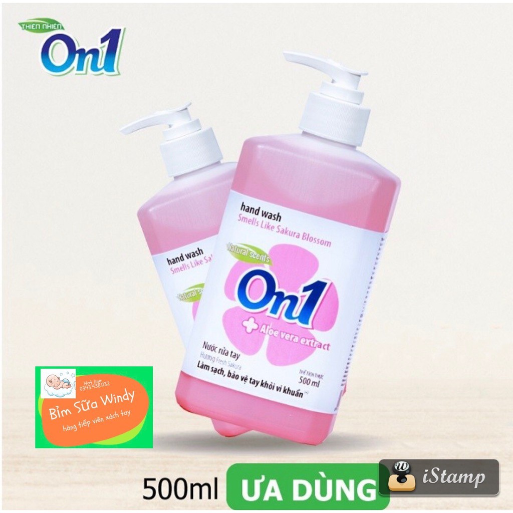 Xà Phòng rửa tay sạch khuẩn On1 500ml hương Fresh Sakura