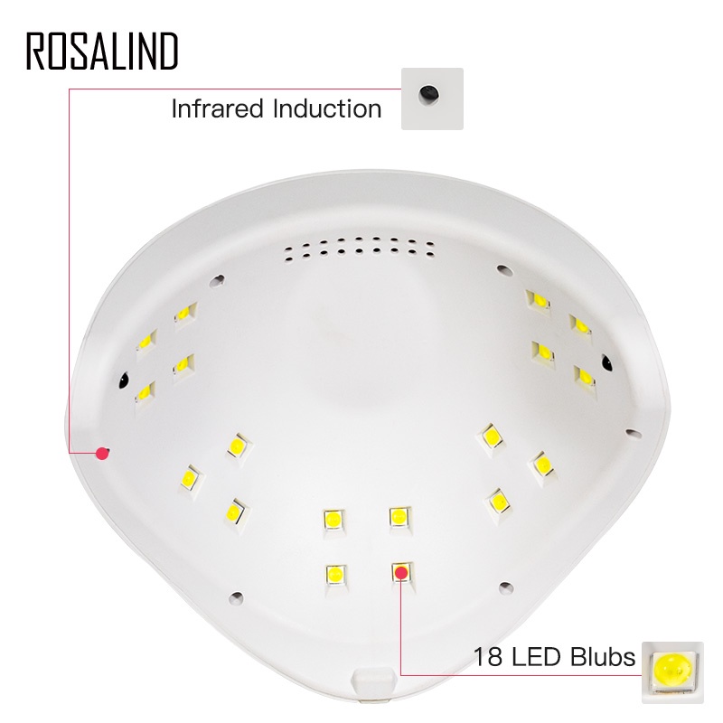 Đèn sấy khô móng tay ROSALIND gồm 18 bóng LED UV