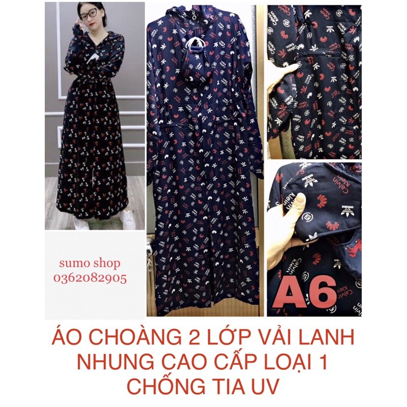 ÁO CHOÀNH TOÀN THÂN 2 LỚP VẢI LANH NHUNG CAO CẤP LOẠI 1.
