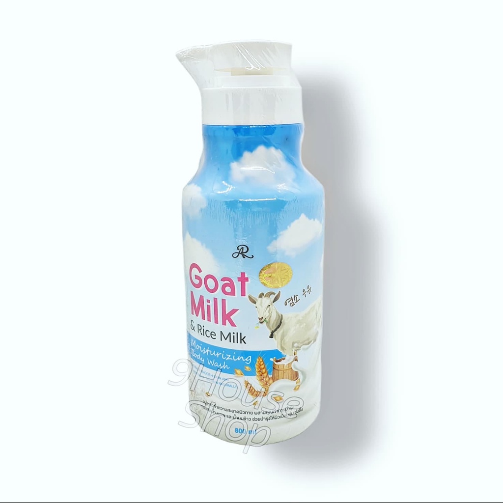 01 Sữa Tắm Dưỡng Ẩm Trắng Da Tinh Chất Sữa Dê &amp; Sữa Gạo Thái Lan 800ml
