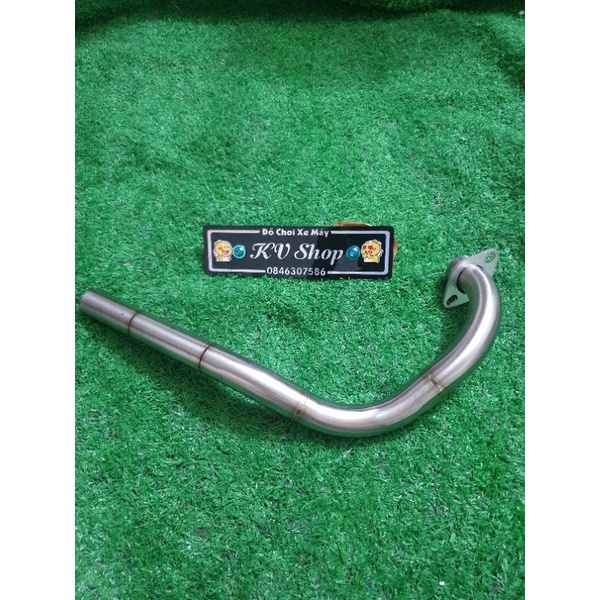 cổ pô 2 khúc Exciter 155 inox 304 bầu tổ ong