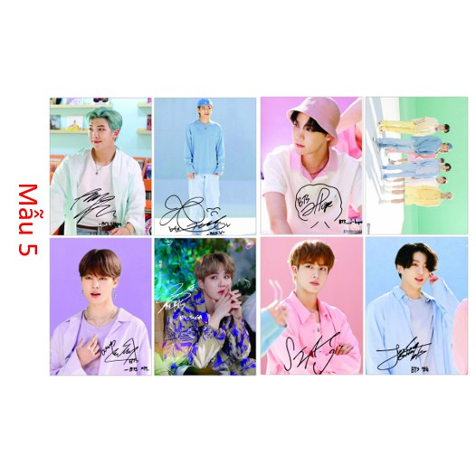 sét card BTS A6 10x14cm sét gồm 8 tấm chỉ 8k/sét